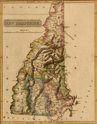 New Hampshire 1817 Historical Poster Print in various sizes