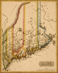Maine 1817 Historic Poster Print showcasing vintage art.