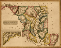 Maryland - 1817 Vintage Poster Print showcasing historical charm