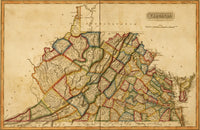Virginia 1817 Poster Print showcasing historic landscapes