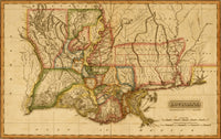 Louisiana 1817 Poster Print showcasing historical artwork.