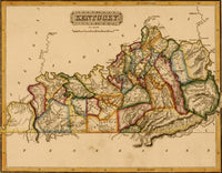 Kentucky 1817 poster print showcasing historical artwork.