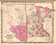 Minnesota & Dakota - 1862 Poster Print displayed in a stylish setting.
