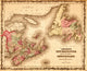 New Brunswick & Newfoundland 1862 Poster Print showcasing historical landscapes.