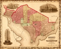 Washington, DC - 1862 historical poster print