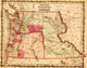 Washington & Oregon Territories 1862 Poster Print showcasing historical map details.