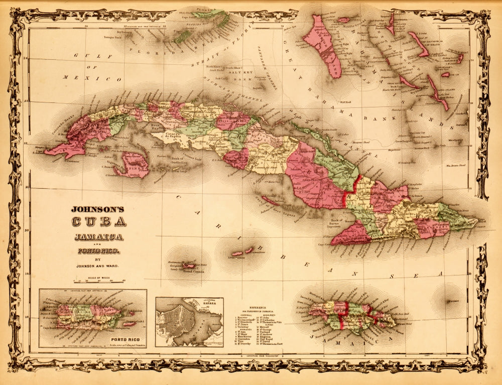 Cuba 1862 Poster Print showcasing vibrant historical artwork