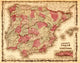 Spain & Portugal 1862 Historical Map Poster Print