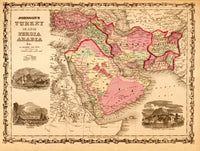 Middle East Turkey Persia Arabia 1862 Poster Print