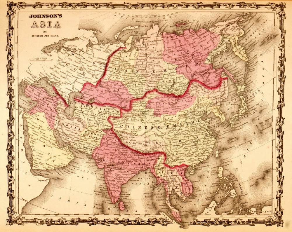 Asia 1862 Poster Print showcasing vibrant colors and intricate details.