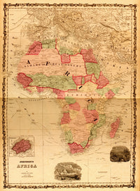 Africa 1862 vintage travel poster print showcasing historical artwork.