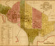 Washington DC 1844 Historical Poster Print showcasing iconic landmarks.