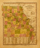 Missouri 1844 Historical Poster Print showcasing vibrant colors and intricate details.