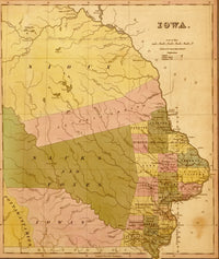 Iowa - 1844 Poster Print showcasing historical significance.