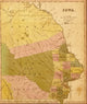 Iowa - 1844 Poster Print showcasing historical significance.