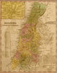 1844 Palestine & Adjacent Countries Historical Map Poster Print