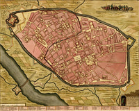 Fortifications for the City of Milan Poster Print showcasing historical architecture.