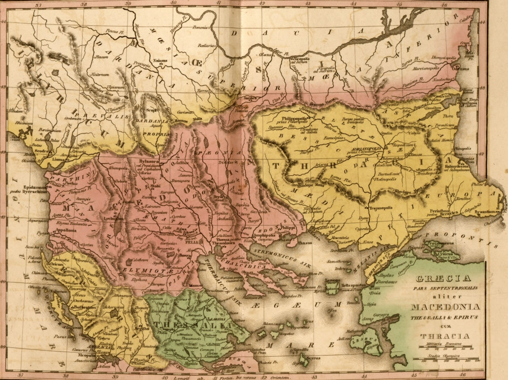 Ancient Greece, Macedonia, & Thrace Poster Print showcasing rich history.
