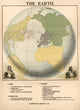 Size, Shape & Position of the Globe Poster Print showcasing Earth's geographical features.