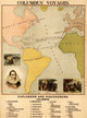 Plotting the Navigation of Columbus to the New World Poster Print