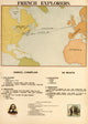 French Explorers Champlain & De Monts Poster Print showcasing historical exploration.
