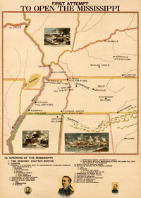 Civil War First Attempt to Open the Mississippi Poster Print