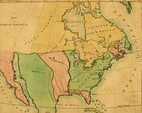 North America 1803 Historical Poster Print showcasing early American geography.