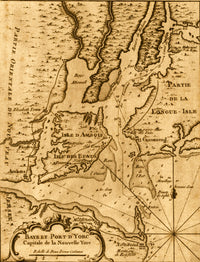 Baye et Port d'Yorc Vintage Poster Print showcasing New York's maritime charm.
