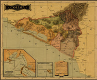Colima 1844 Poster Print showcasing historical art.