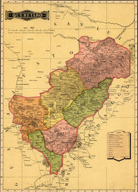 Queretaro 1844 Vintage Poster Print