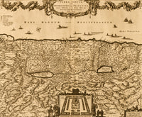 Terra Sancta sive Promissionis Historical Map Poster Print