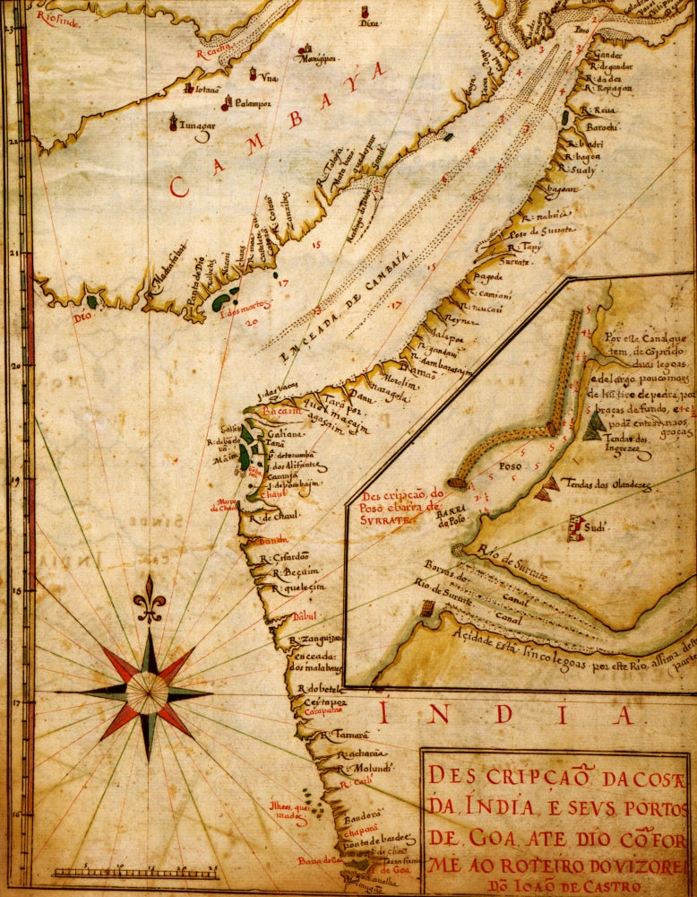 Portuguese Port of Goa in India 1630 Poster Print