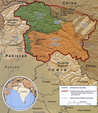 Disputed Area of Kashmir Poster Print - 2002, showcasing the stunning landscape and cultural significance.
