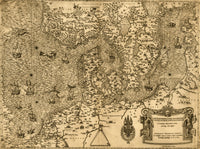 Septemtrionalium Regionum Map Print by Iacobus Bussius - Vintage Cartography