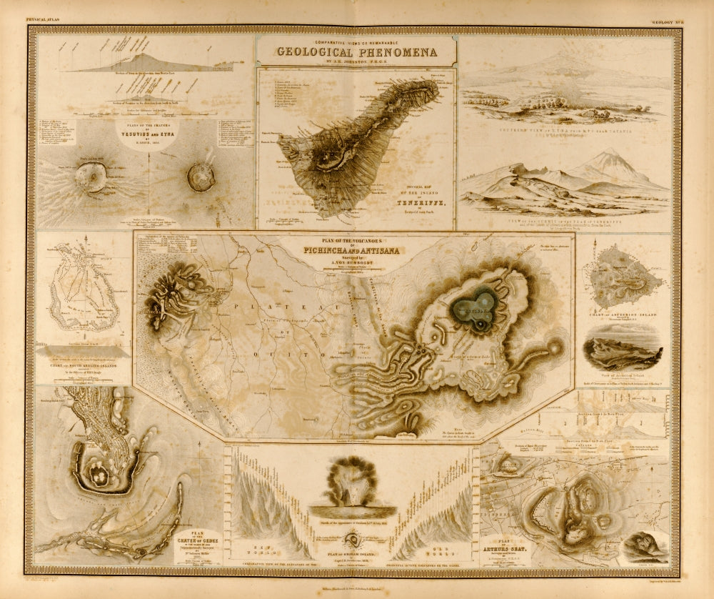 The Physical Atlas Poster Print showcasing natural phenomena maps