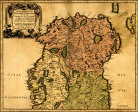 Partie Septentrionale du Royaume d'Irlande Poster Print showcasing Ulster and Leinster