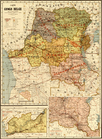 Belgian Congo 1896 Poster Print showcasing historical artwork