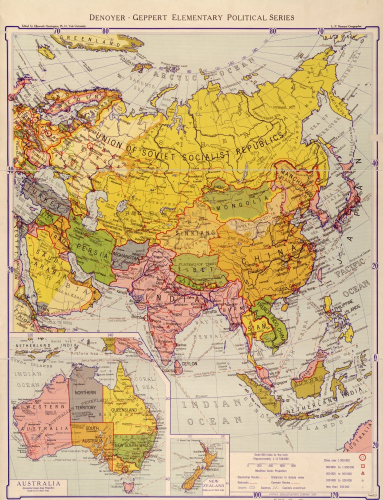 Asia 1934 vintage travel poster print