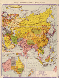Asia 1934 vintage travel poster print