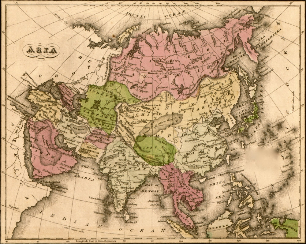 Asia 1835 Poster Print depicting historical artwork