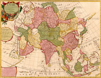 L'Asie poster print by G. de L'Isle showcasing Asian geography and culture.