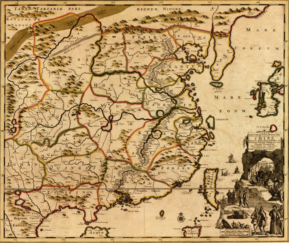 Carte Exacte de Toutes les Provinces de Chine Poster Print by Jean Nieuhof
