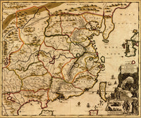 Carte Exacte de Toutes les Provinces de Chine Poster Print by Jean Nieuhof