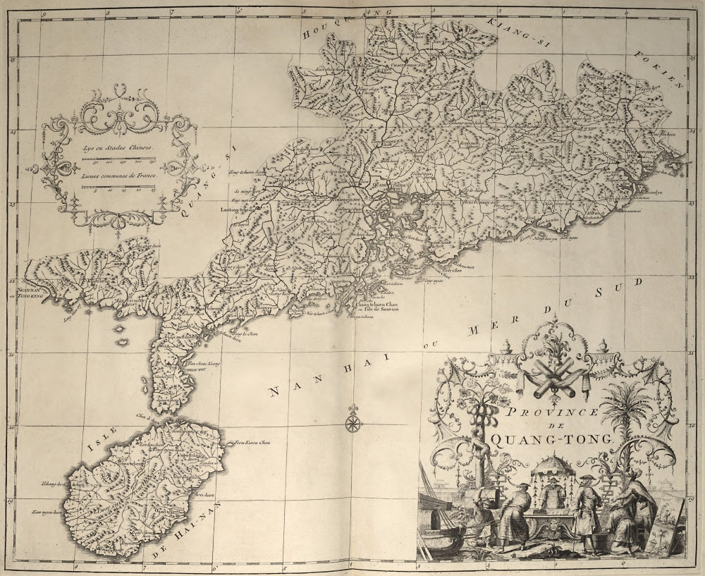 Nouvel Atlas de la Chine historical map poster print featuring detailed maps.
