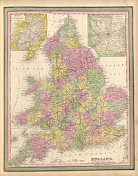 England 1849 Poster Print on premium heavy stock paper.