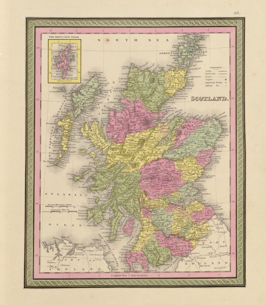 Scotland 1849 Poster Print showcasing beautiful landscapes