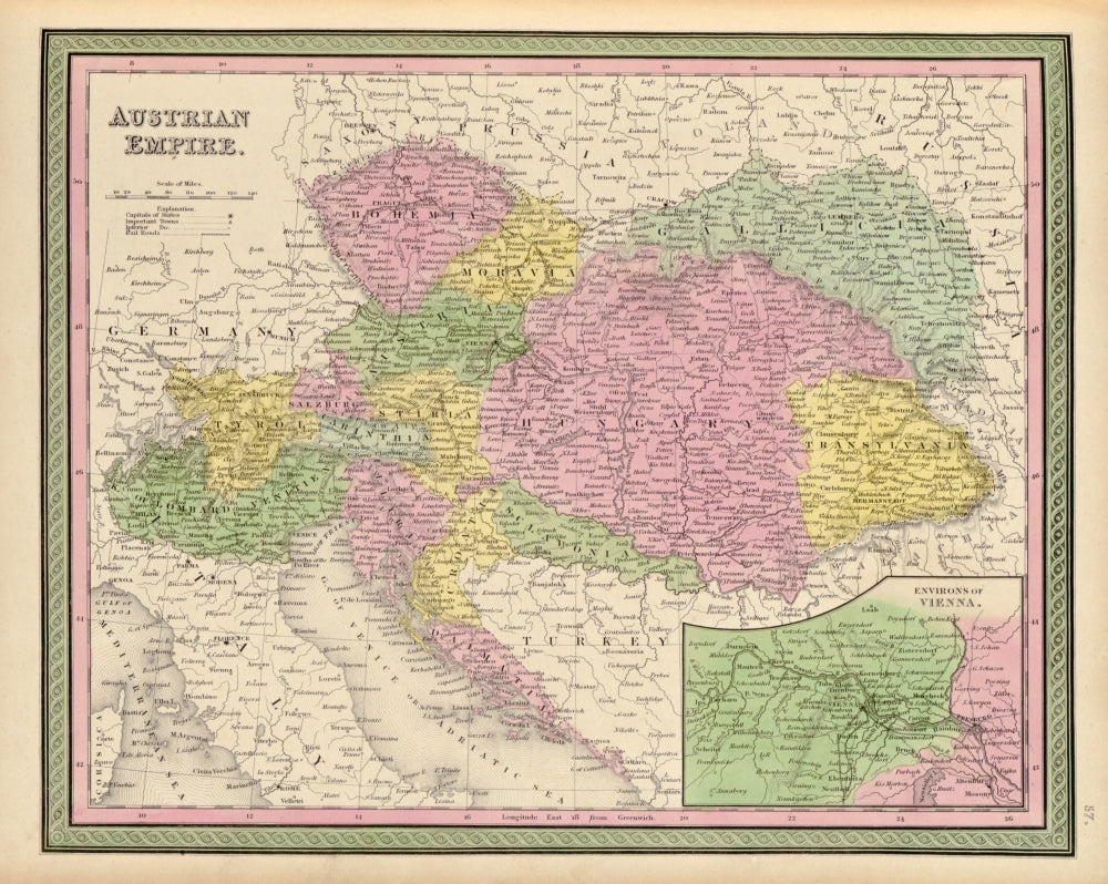 Austrian Empire 1849 Poster Print showcasing historical artwork.