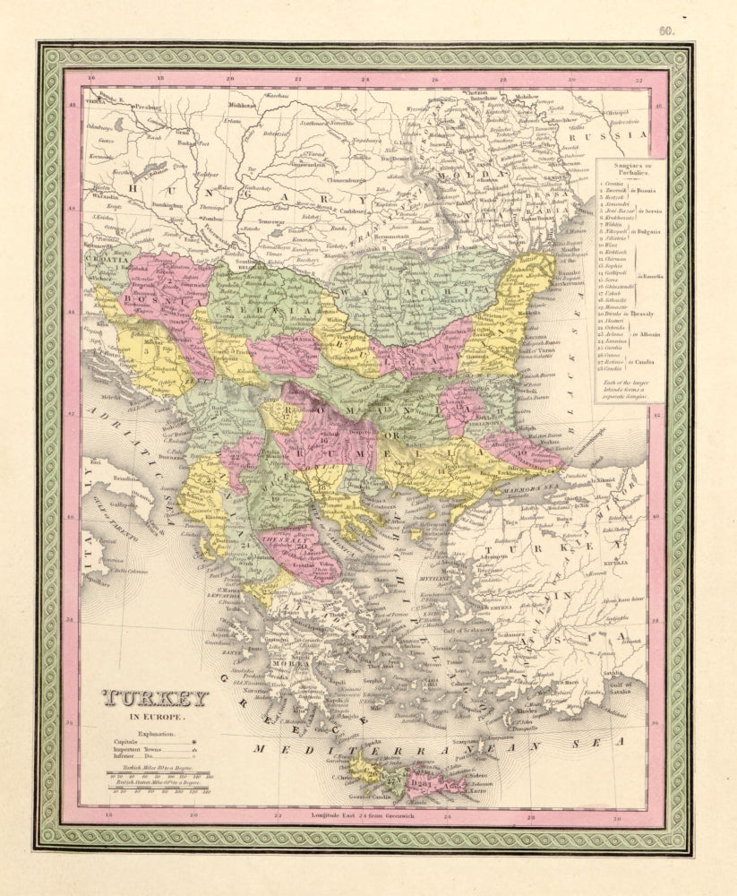 Turkey 1849 Vintage Poster Print showcasing historical art.