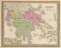 Greece 1849 Historical Poster Print showcasing rich culture.