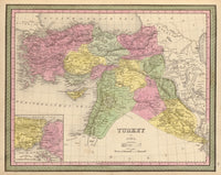 Turkey in Asia - 1849 Poster Print showcasing historical artwork.